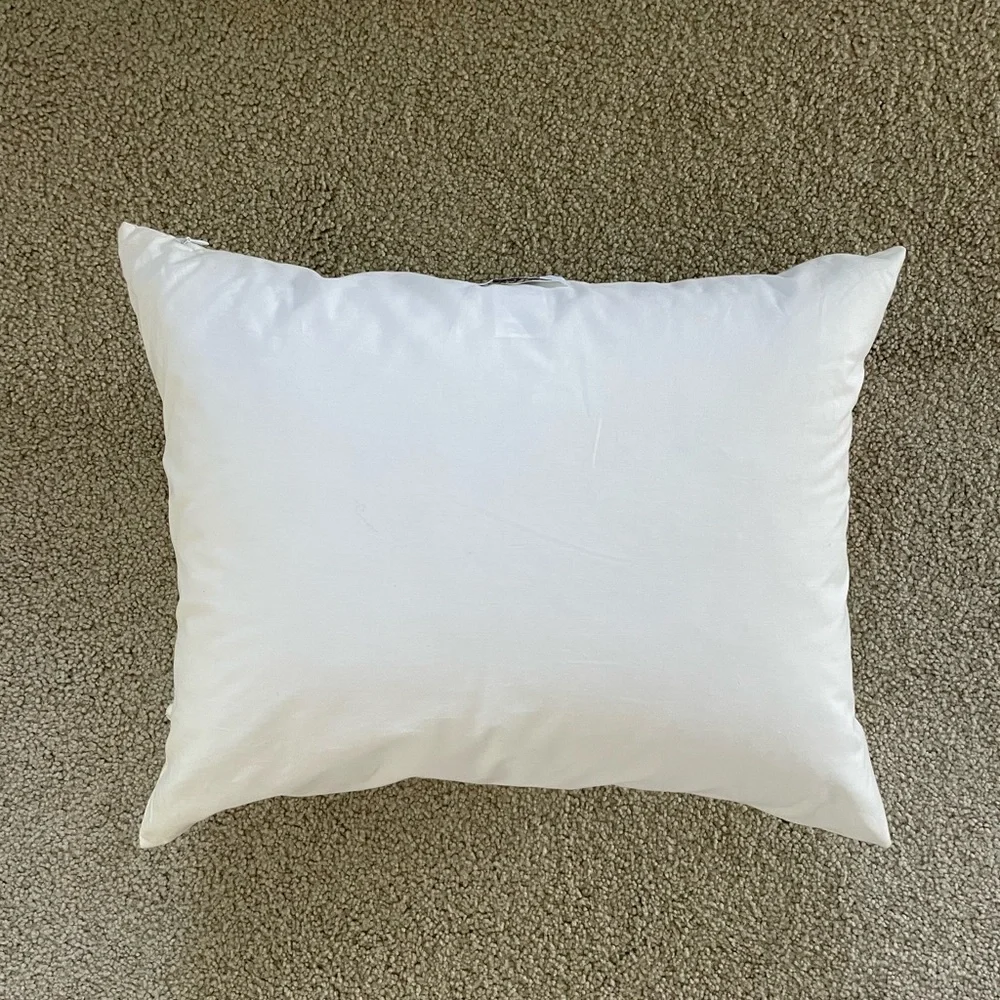 DKNY White 3D Floral Rosette Textured Lumbar Throw Pillow Accent Coastal